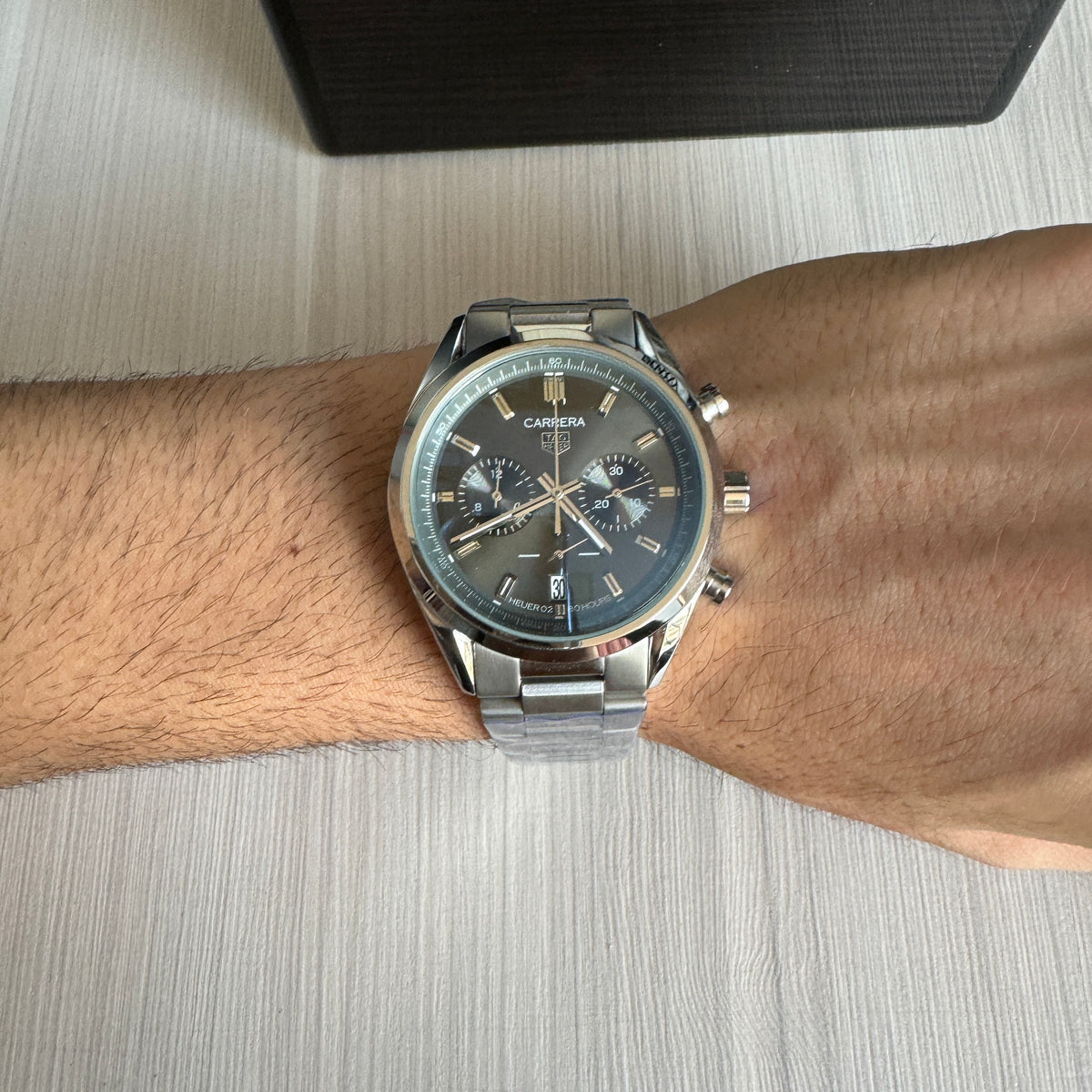 TAG HEUER CARRERA PRATA CINZA 41MM