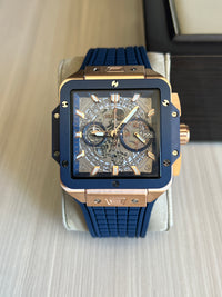 HUBLOT SQUARE BANG ROSE AZUL 42MM