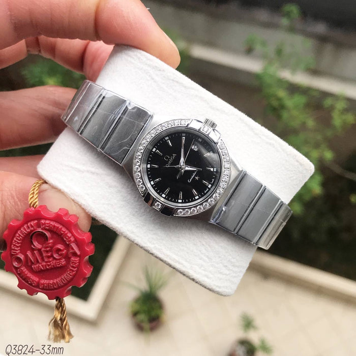 OMEGA CONSTELLATION PRATA BRILHANTES FEMININO 33MM