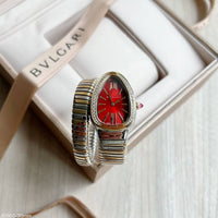 BVLGARI SERPENTE MISTO VERMELHO 1 VOLTA BRILHANTE  23MM X 35MM FEMININO