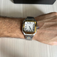 CARTIER SANTOS PRATA DOURADO 40MM X 47MM