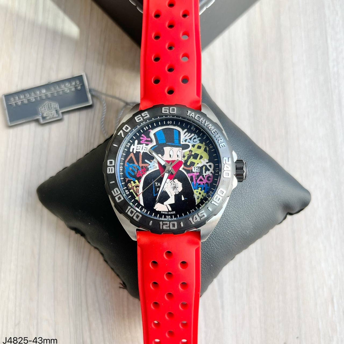 TAG HEUER ALEC MONOPOLY PRATA BORRACHA AUTOMÁTICO 43MM