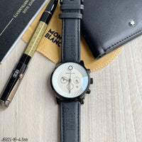MONT BLANC PRETO COURO 43MM