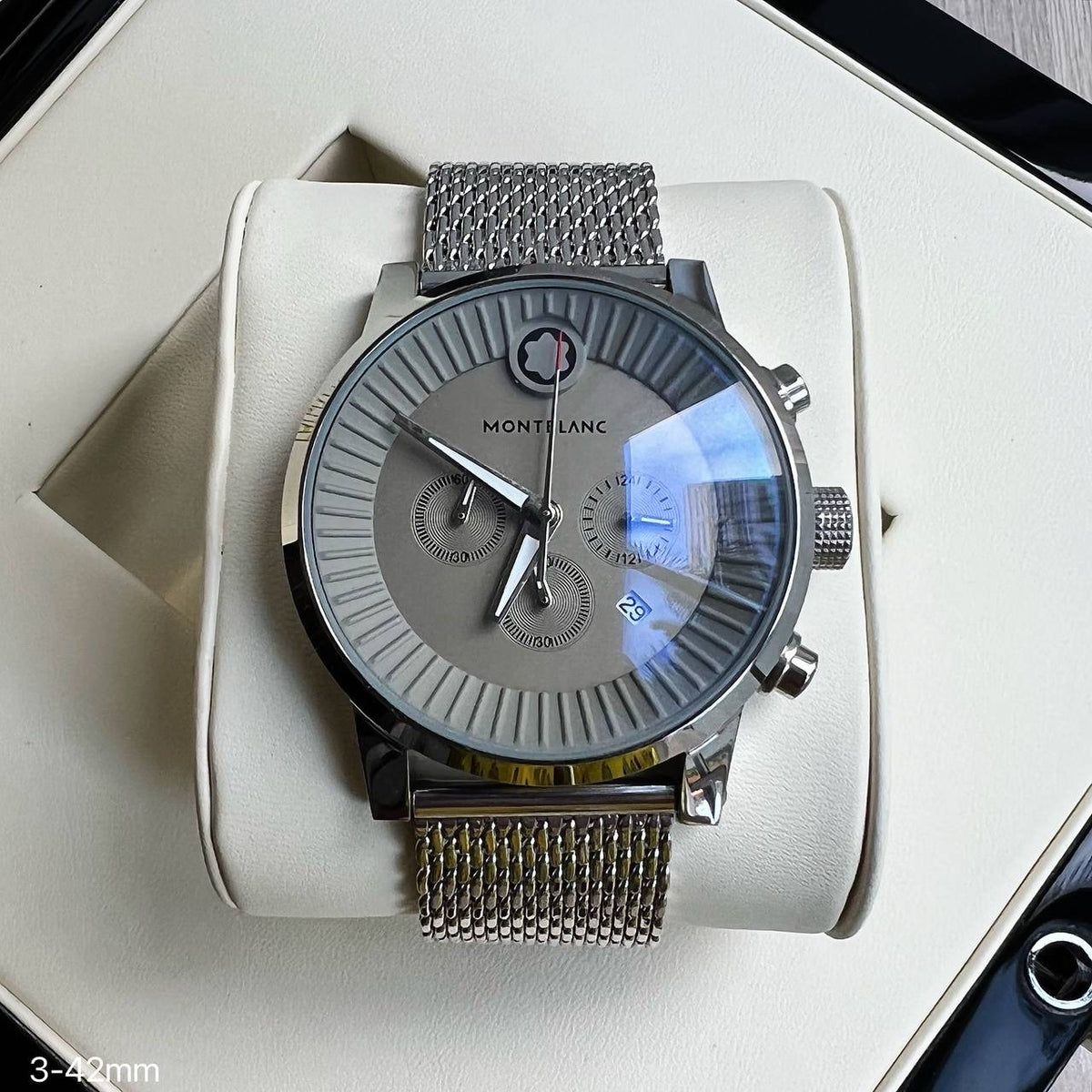 MONT BLANC PRATA CINZA 43MM