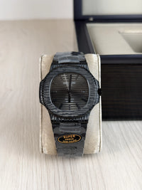 PATEK PHILIPPE NAUTILUS PRETO CARBON CINZA 40MM