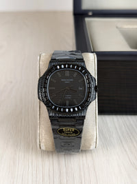 PATEK PHILIPPE NAUTILUS CARBON PRETO BRILHANTES 40MM
