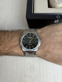 PATEK PHILIPPE MOEDA PRATA PRETO 42MM