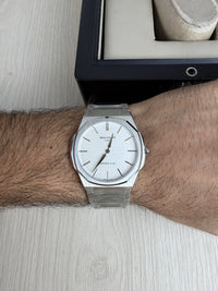 PATEK PHILIPPE MOEDA PRATA BRANCO 42MM