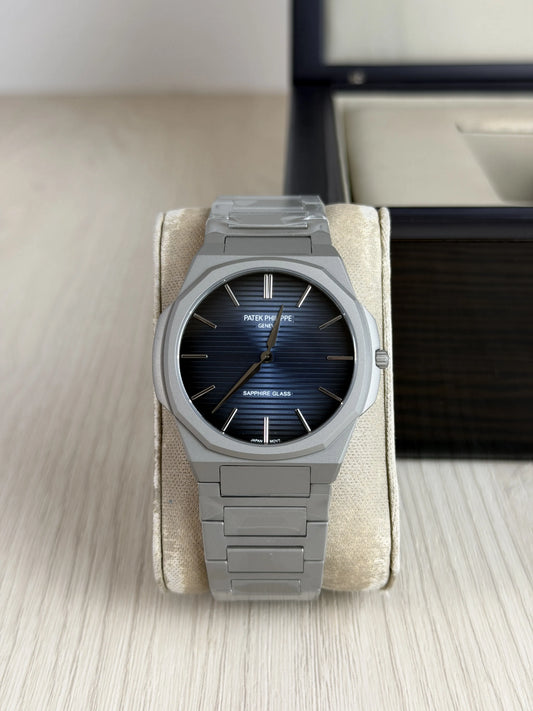 PATEK PHILIPPE MOEDA CINZA AZUL 42MM
