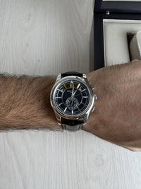 PATEK PHILIPPE ANNUAL CALENDAR PRATA PRETO AUTOMATICO 40MM