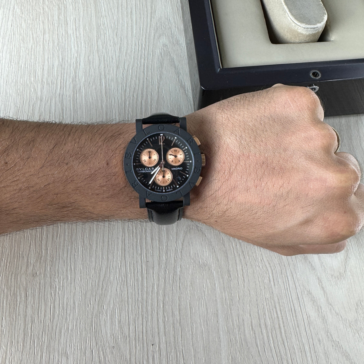 BVLGARI MADRID PRETO ROSE 41MM