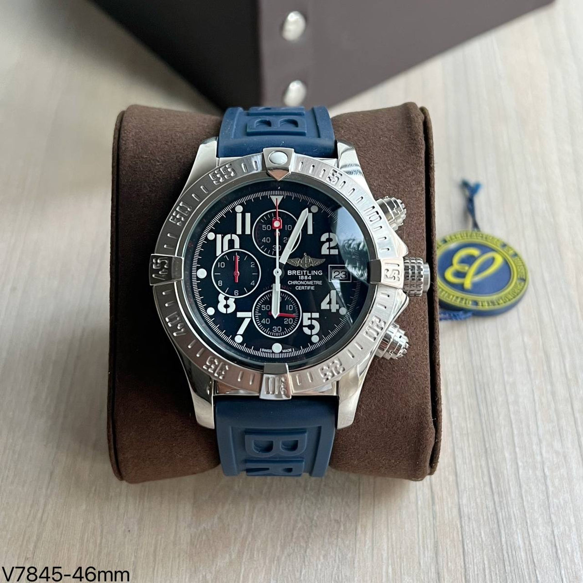 BREITLING AVENGER PRATA BORRACHA 46MM