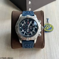 BREITLING AVENGER PRATA BORRACHA 46MM