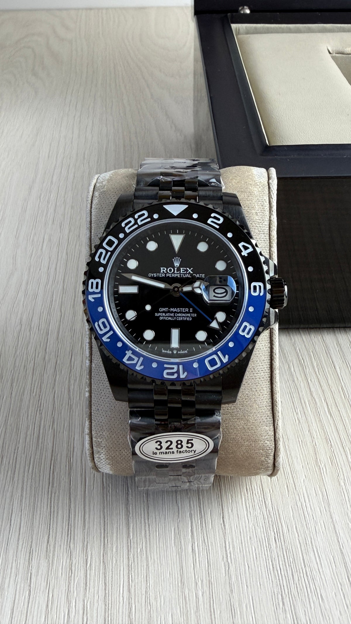 ROLEX GMT MASTER II BATMAN JUBILEU PRETO 40MM