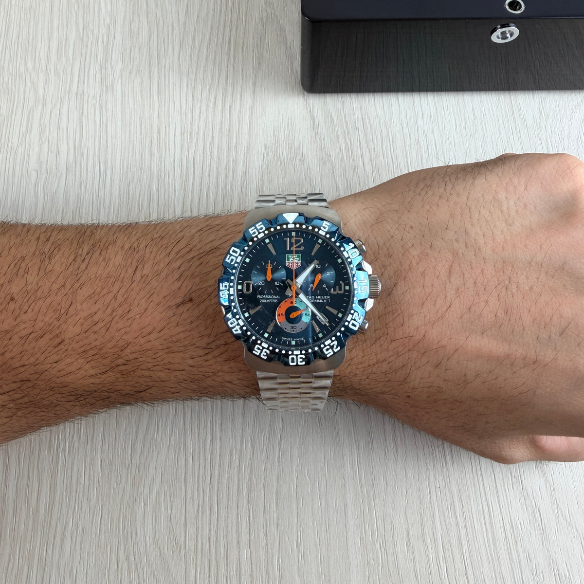 TAG HEUER F1 FORMULA 1 PRATA AZUL 44MM