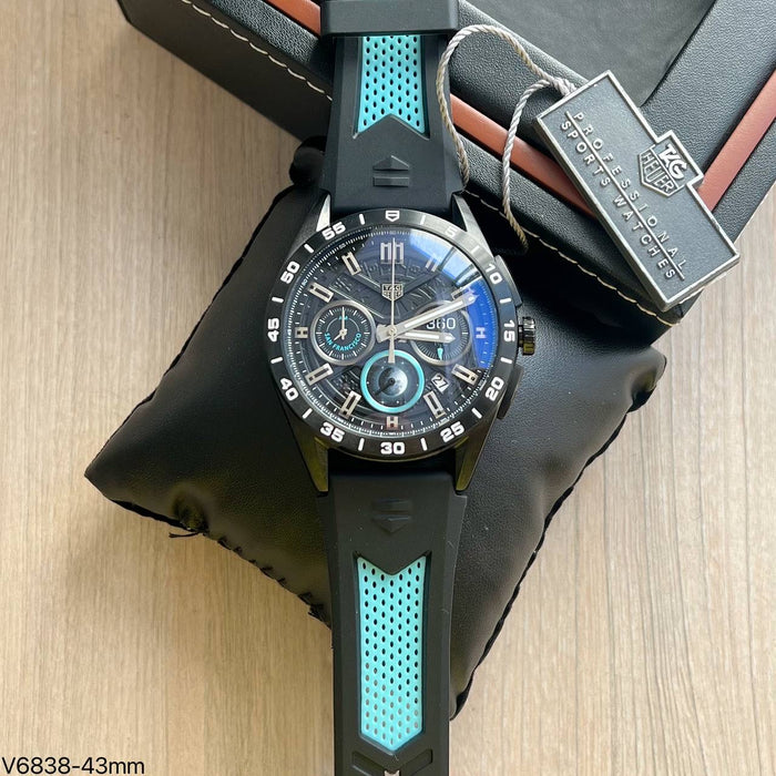 TAG HEUER CARRERA PRETO AZUL 43MM