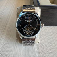PATEK PHILIPPE PRATA PRETO AUTOMATICO 43MM