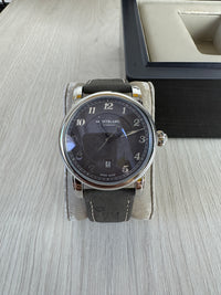 MONT BLANC PRATA CINZA COURO AUTOMÁTICO 42MM