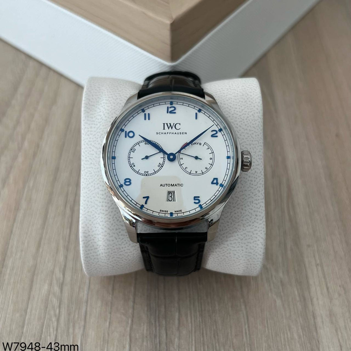 IWC PORTUGUESE PRATA BRANCO COURO AUTOMÁTICO 42MM