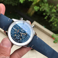 BREITLING NAVITIMER AZUL COURO 46MM