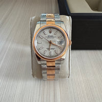 ROLEX DATEJUST MISTO ROSE BRANCO FEMININO 36MM
