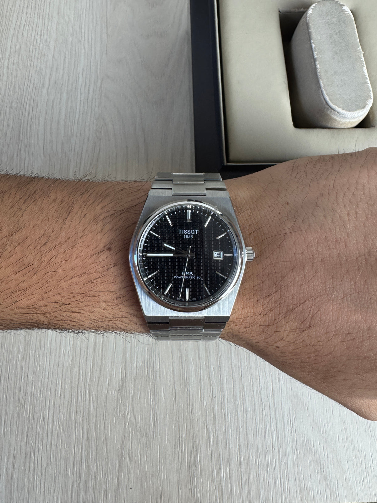 TISSOT PRX PRATA PRETO 40MM