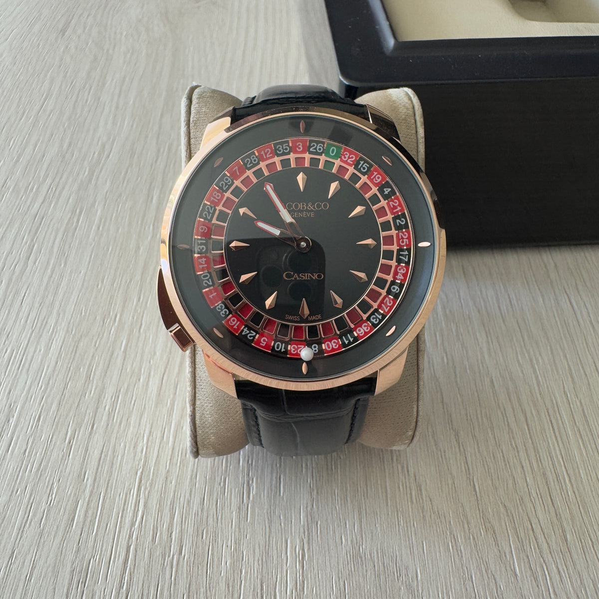 JACOB & CO CASSINO ROSE PRETO 44MM