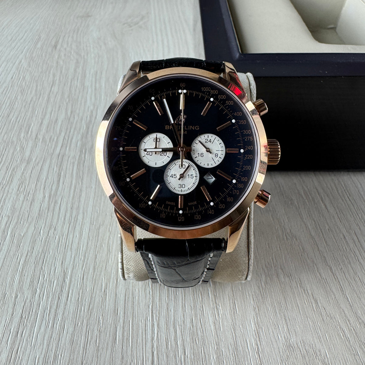 BREITLING TRANSOCEAN ROSE COURO 44MM