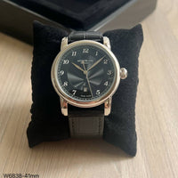 MONT BLANC PRATA COURO AUTOMÁTICO 42MM