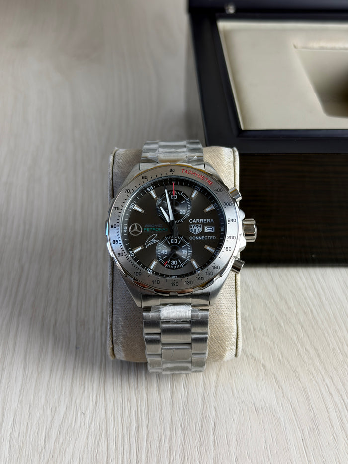 TAG HEUER CARRERA AMG PRATA CINZA 43MM