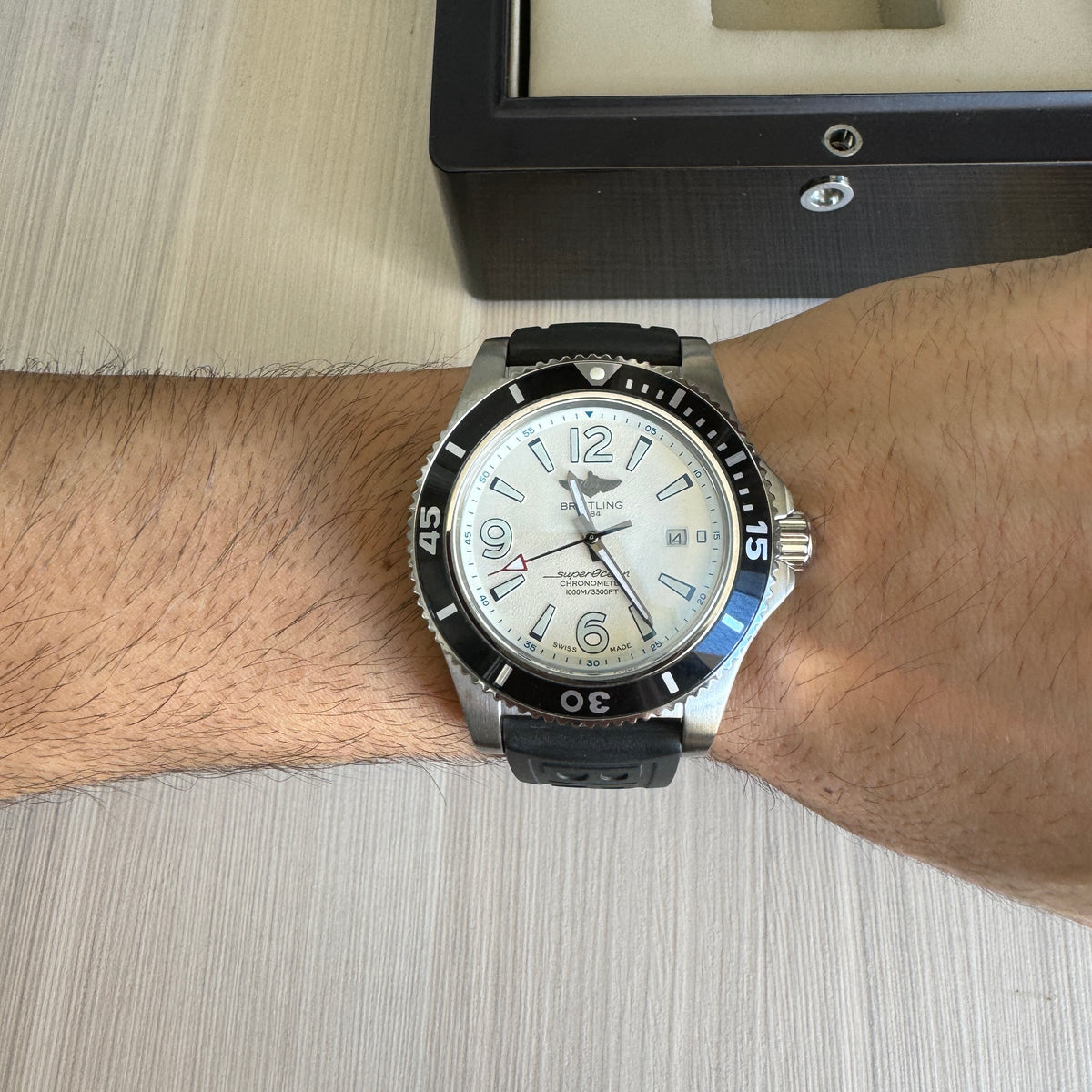 BREITLING SUPEROCEAN AUTOMÁTICO BRANCO 45MM