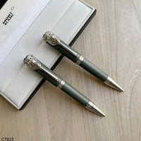CANETA MONT BLANC VERDE PRATA