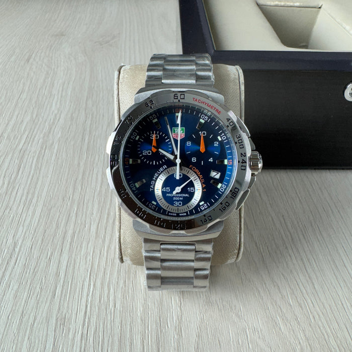 TAG HEUER F1 FORMULA 1 PRATA AZUL 44MM