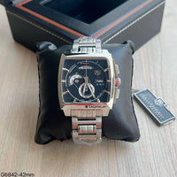 TAG HEUER MONACO PRATA PRETO 42MM