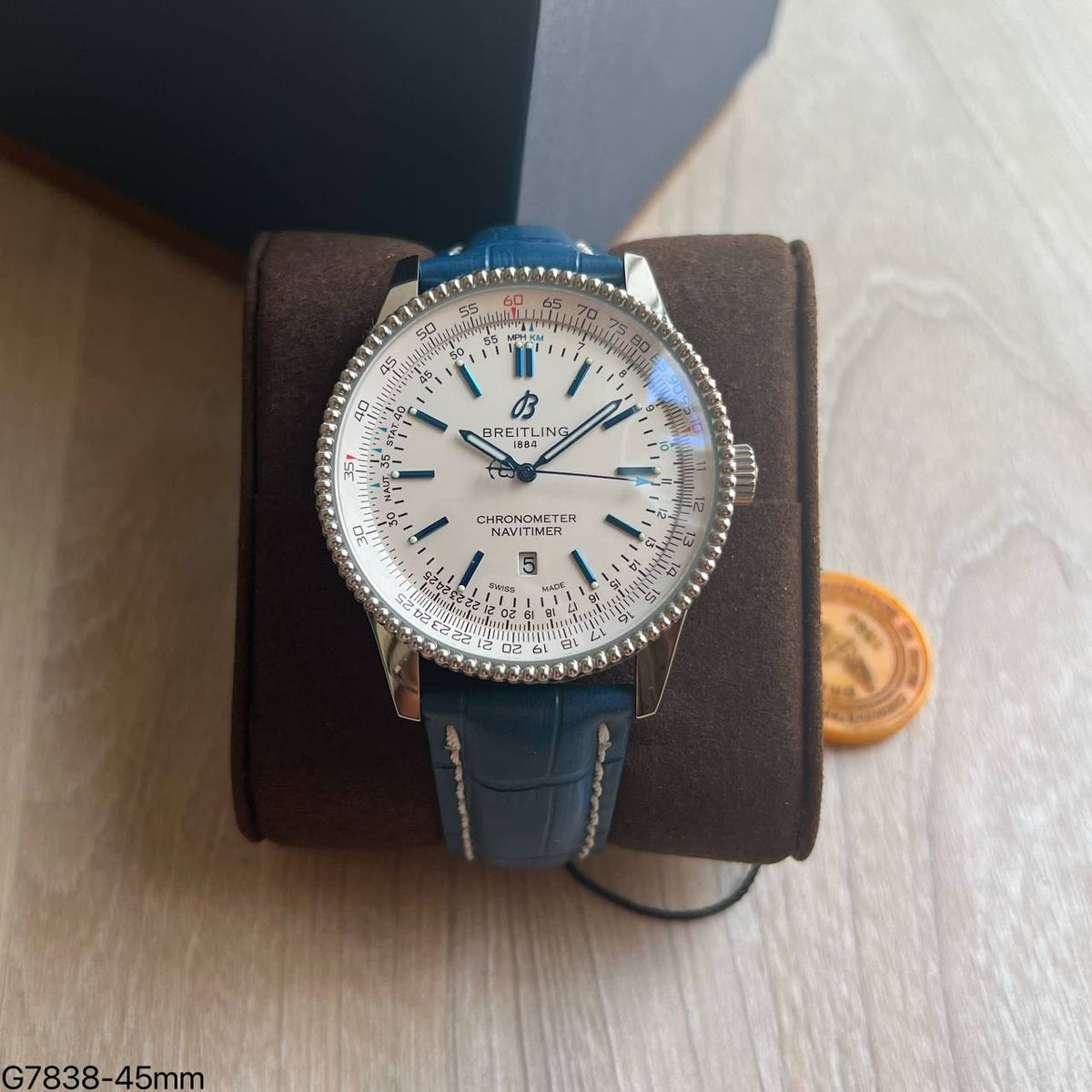BREITLING NAVITIMER BRANCO COURO AUTOMÁTICO 46MM