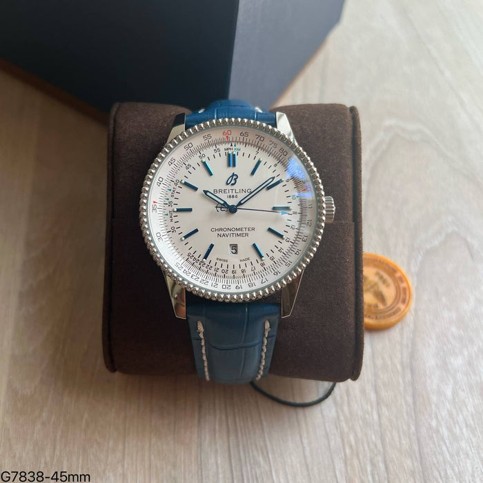 BREITLING NAVITIMER BRANCO COURO AUTOMÁTICO 46MM