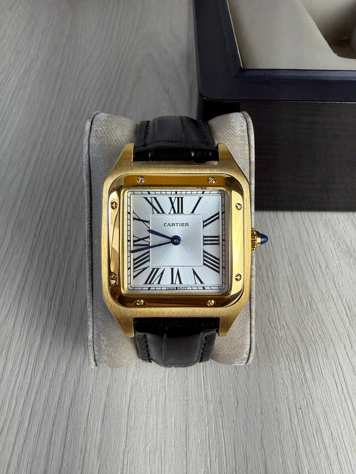 CARTIER SANTOS DUMONT DOURADO LARGE 31MM X 44MM