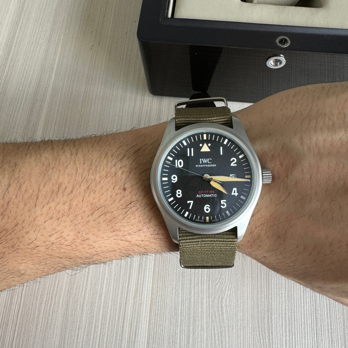 IWC SPITFIRE CINZA NYLON AUTOMÁTICO 39MM