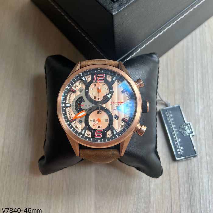 TAG HEUER CARRERA RED BULL ROSE MARROM 46MM
