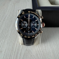 TAG HEUER CARRERA PRATA ROSE COURO 41MM