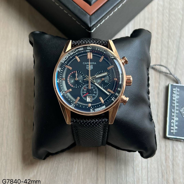 TAG HEUER CARRERA PORSCHE ROSE NYLON 41MM
