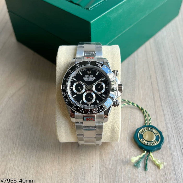 ROLEX DAYTONA PRATA PRETO 2024 40MM