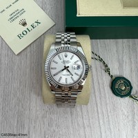 ROLEX DATEJUST PRATA BRANCO JUBILEU 41MM