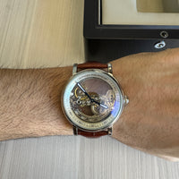 PATEK PHILIPPE ESQUELETO PRATA AUTOMATICO 43MM