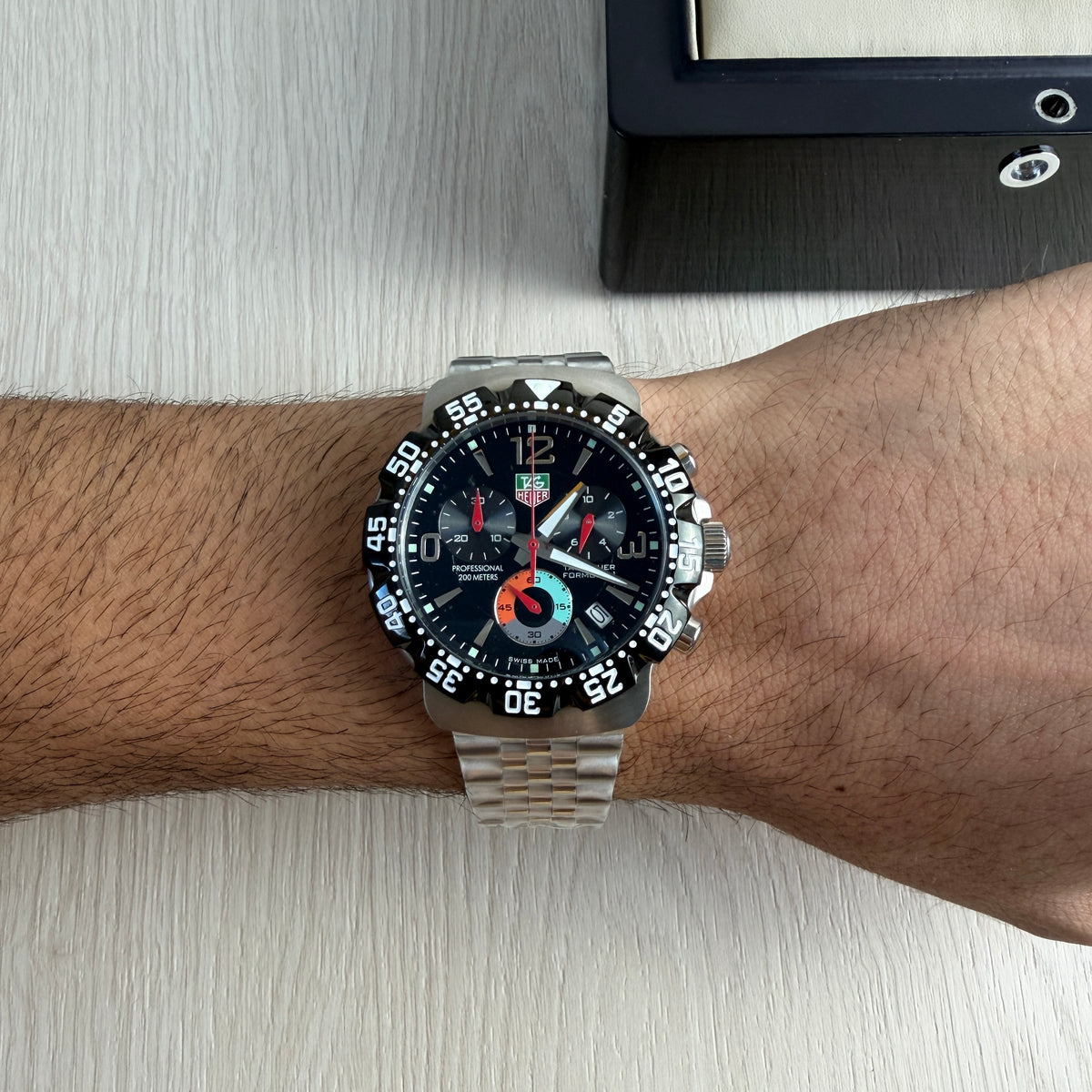 TAG HEUER F1 FORMULA 1 PRATA PRETO 44MM