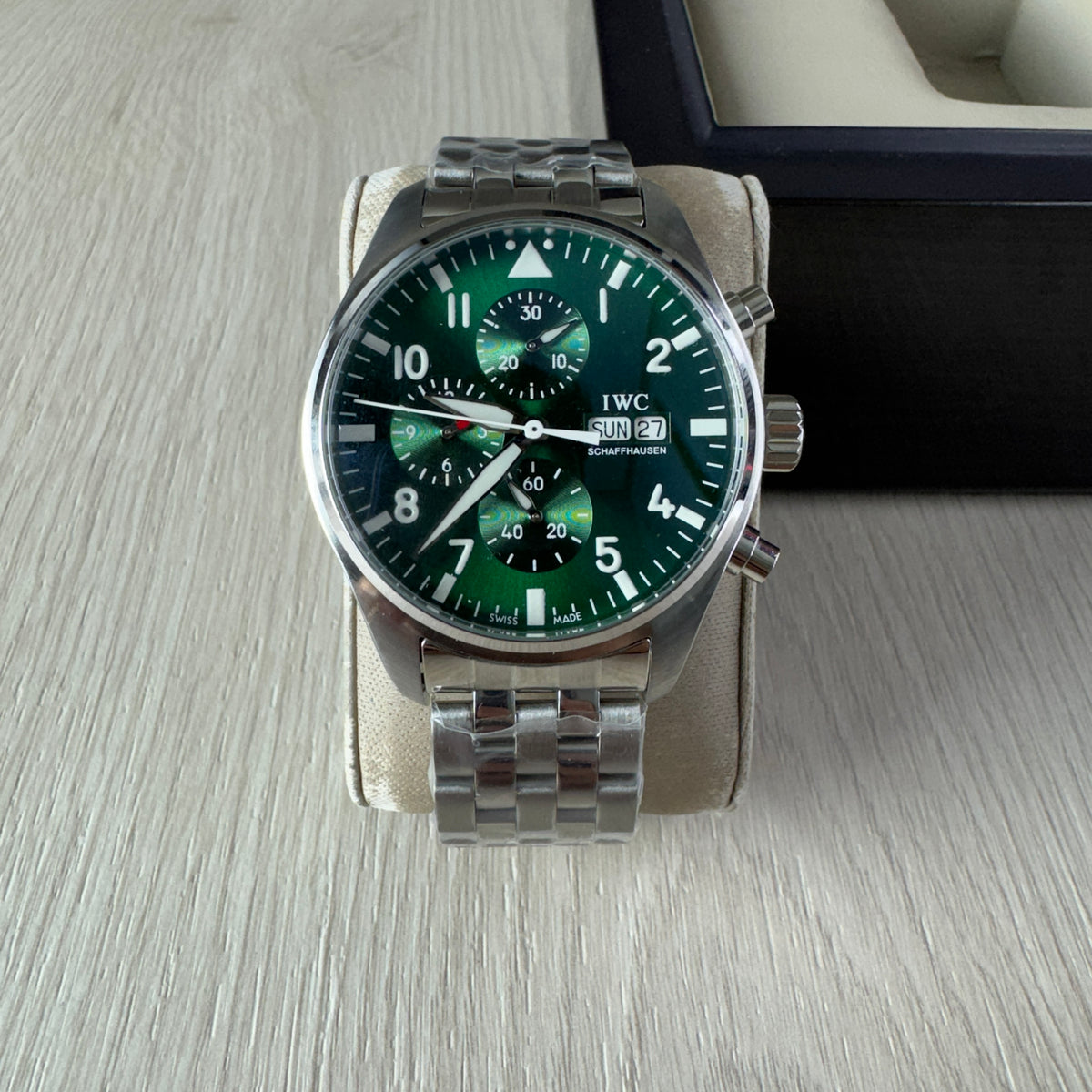 IWC TOP GUN PRATA VERDE AUTOMÁTICO 44MM