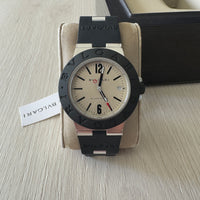 BVLGARI ALUMINIUM  PRATA BRANCO AUTOMÁTICO 40MM