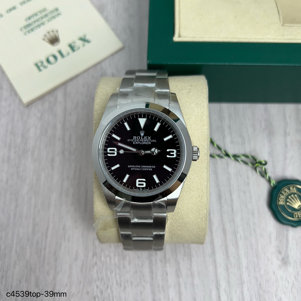 ROLEX EXPLORER PRATA PRETO 39MM