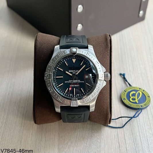 BREITLING AVENGER AUTOMÁTICO PRATA PRETO 46MM