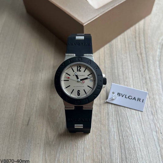 BVLGARI ALUMINIUM BRANCO AUTOMÁTICO 40MM